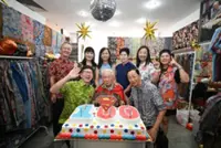 ‘Batik Uncle’ of Singapore's Holland Village celebrates 100th birthday in style