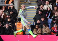 Soccer-Title-chasing Man City beat Palace 3-0, Villa edge West Ham in five-goal thriller