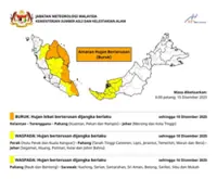 MetMalaysia: Severe continuous rain over several states until Thursday, thunderstorms in Borneo