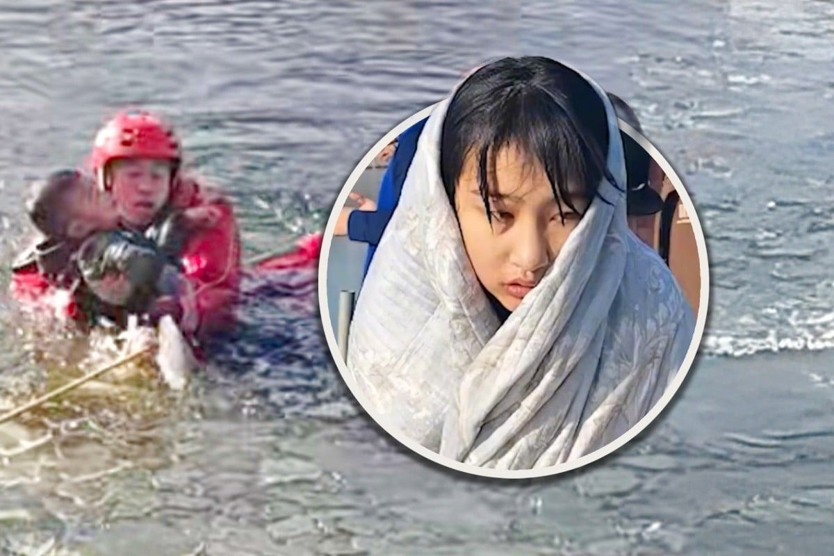 China teen girl risks life to save boy from icy lake, tells dad wet clothes are from watering cart