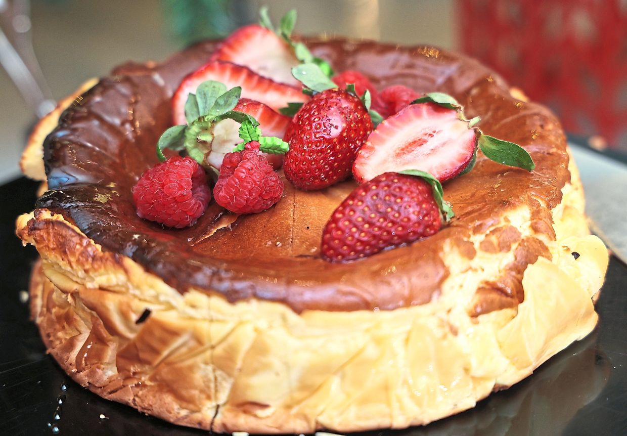 Burnt Eggnog Cheesecake.