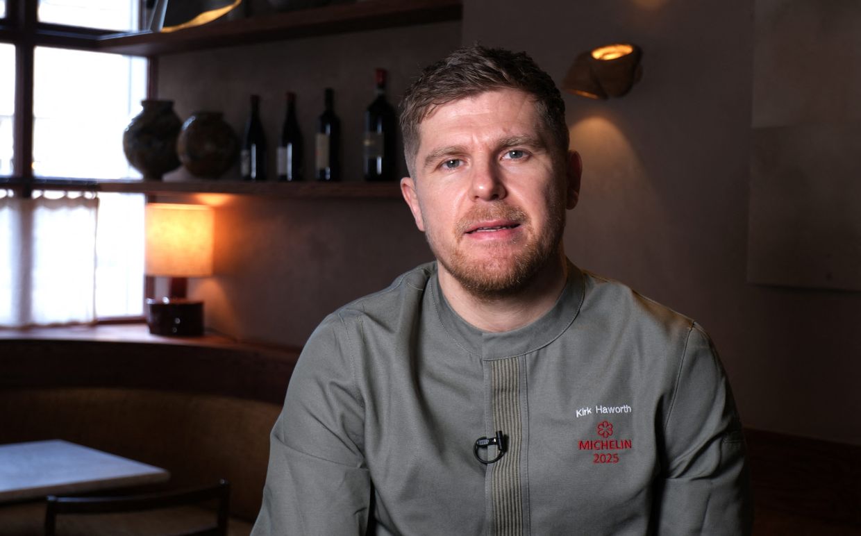 Chef and owner Kirk Haworth looks on at Plates restaurant in London, Britain, November 21, 2025. — REUTERS/Sam Tabahriti