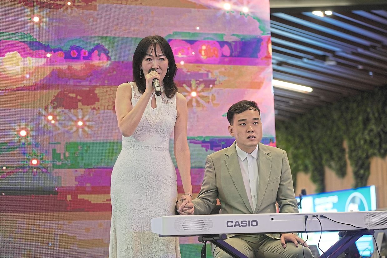 Talent show marked a full-circle moment for senior mum and her pianist son