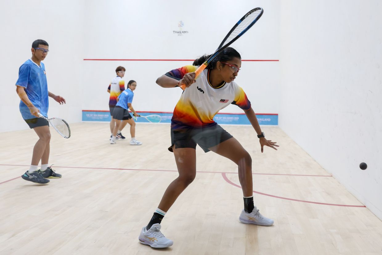 Harith and Sehveetrraa cruise to squash doubles gold