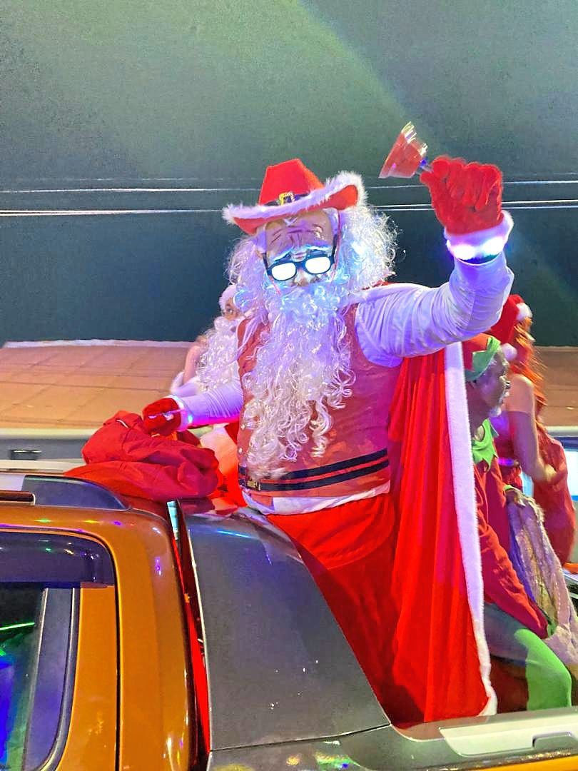 Santa Claus makes a lively appearance at the Portuguese Settlement. Photo: Joanne Sequerah