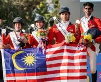 Malaysian showjumpers second by seconds