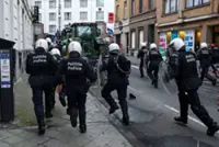Belgian farmers in anti-trade protest clash with police