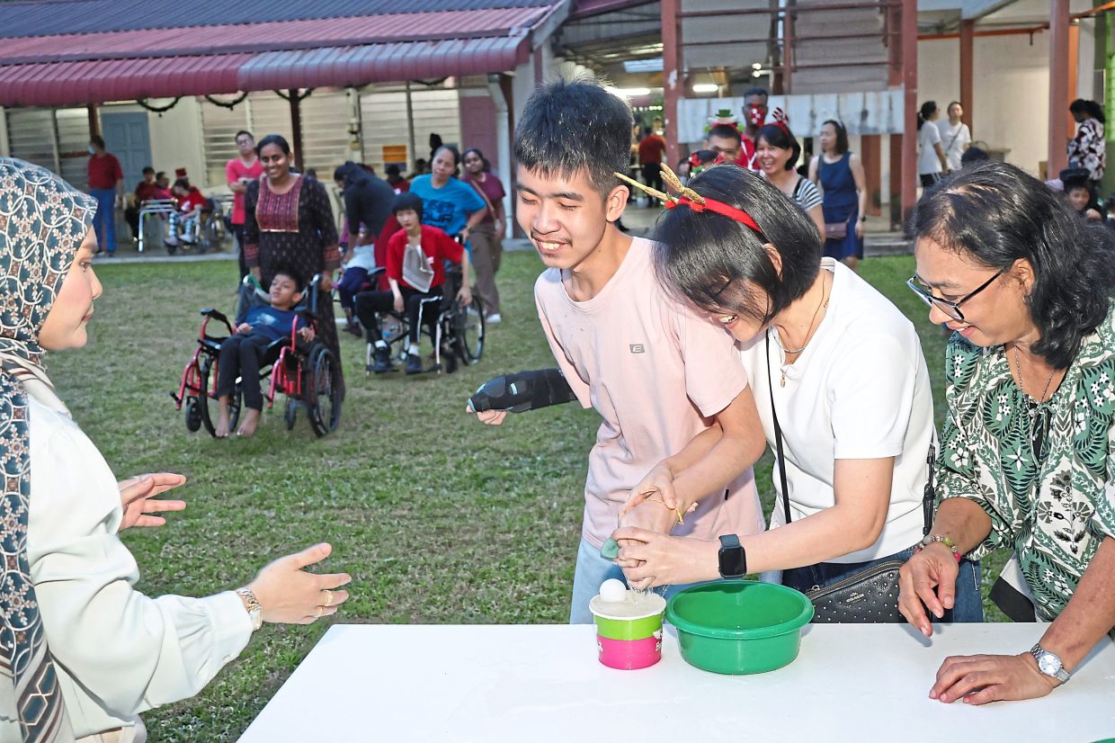 Party games at the special event.
