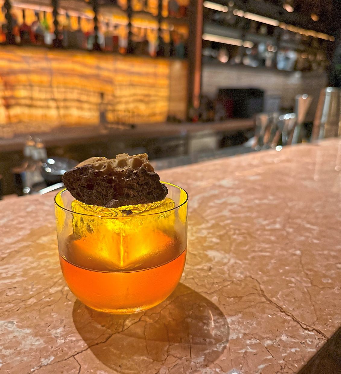 The Yak Butter Fashioned is made with rye whiskey fat washed with yak butter.