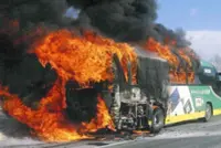 Bus bound for Hokkaido’s New Chitose Airport catches fire