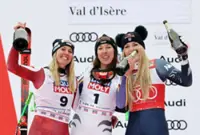 Alpine skiing-Huetter clinches first World Cup win of season, Vonn finishes third