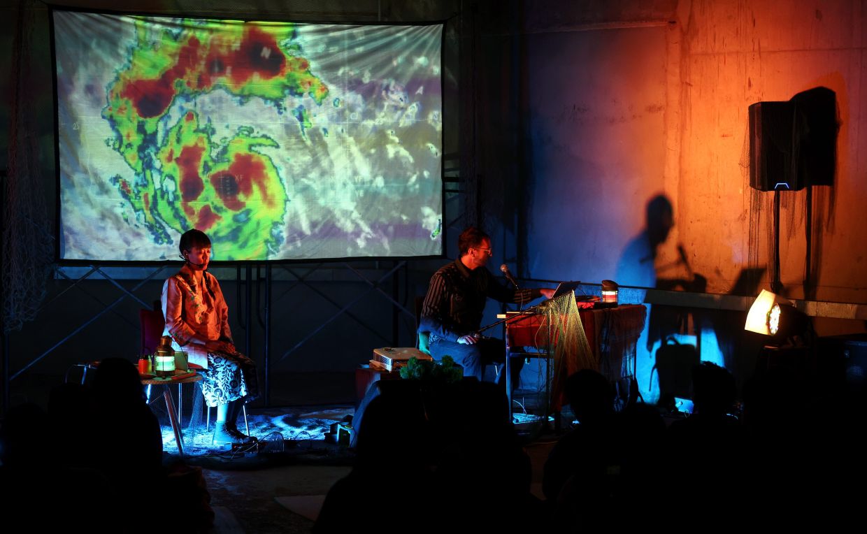 The duo's performance reflected their ongoing journey - tracing fragile coastlines, communities on the frontlines of climate change, and the quiet poetry of life at sea - translating lived experience into an immersive, reflective live set. Photo: The Star/Chan Tak Kong