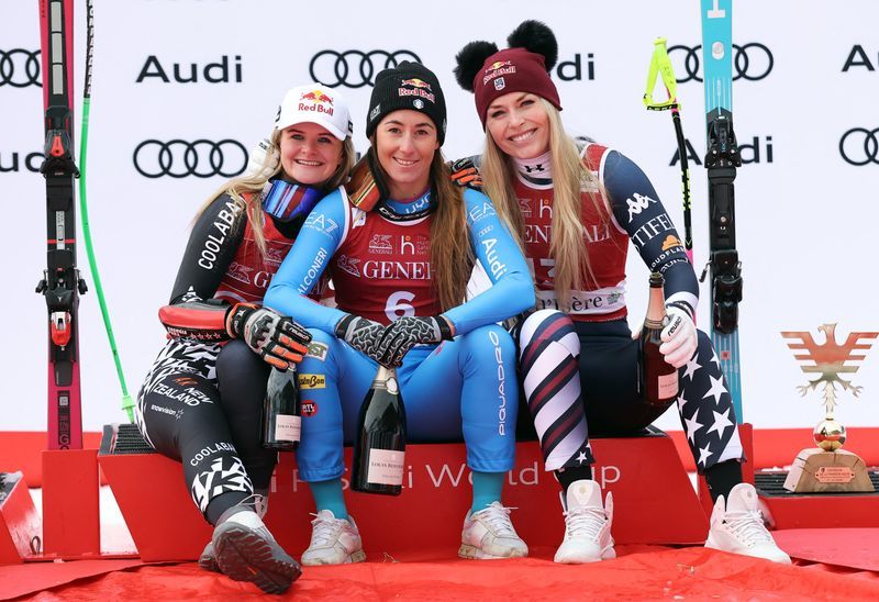 Alpine skiing-Goggia seals Super-G win ahead of Robinson and Vonn