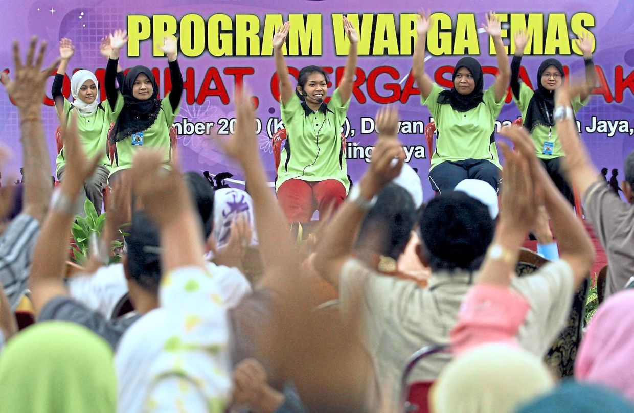 If balance or mobility is an issue, you can also exercise while sitting down! — Filepic