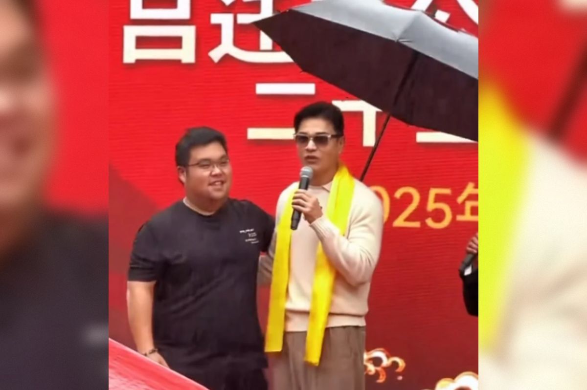 HK actor Ray Lui makes rare public appearance with 24YO son in China