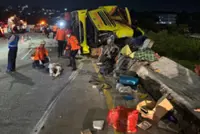 Passenger bus crash in Indonesia kills at least 16
