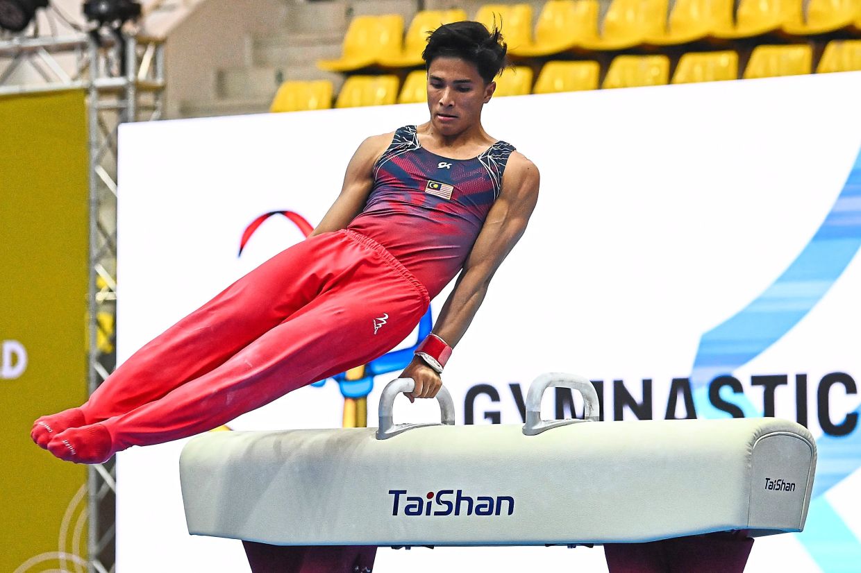 National gymnast Mohd Sharul Aimy.