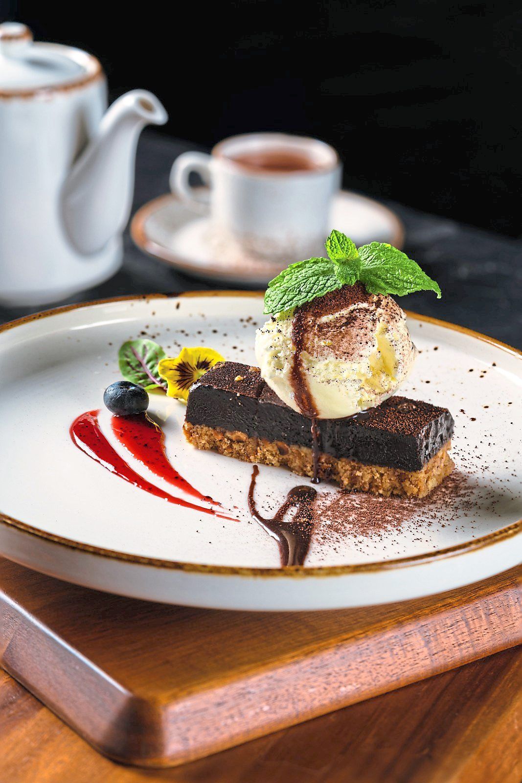 The hazelnut truffle is rich and indulgent and makes for the perfect denouement to a meal here. — Photos: D Empire