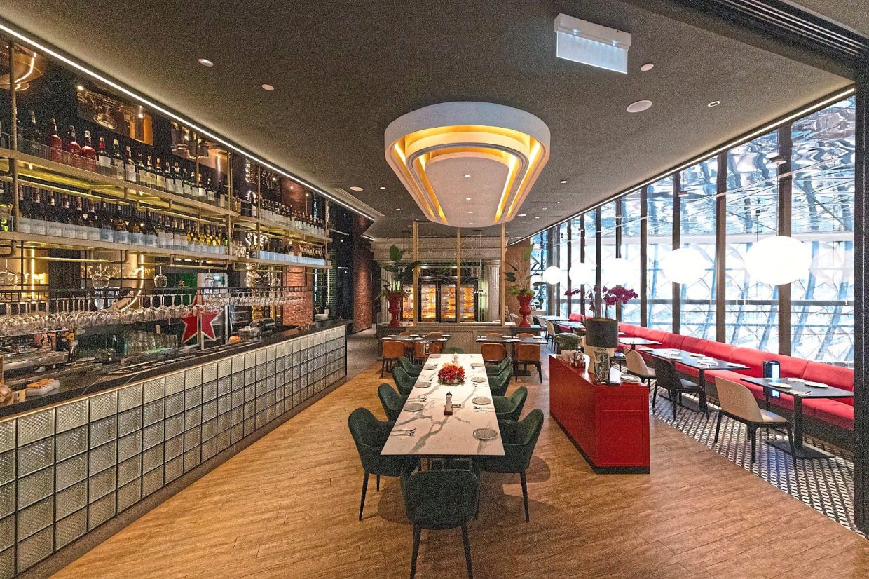 The restaurant is spacious and has a welcoming charm.