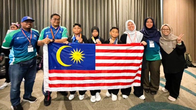The bronze-winning team from Sekolah Kebangsaan Kampong Layau. — Handout