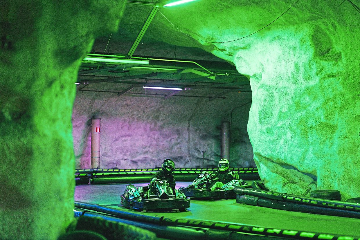 Deep beneath Helsinki, the playgrounds are really bomb shelters