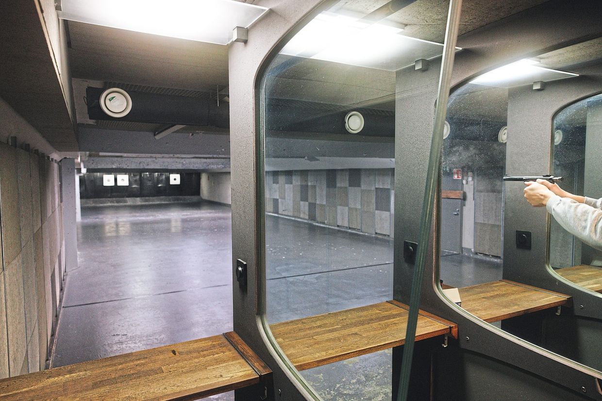 Osuva, an underground shooting range, in Helsinki.