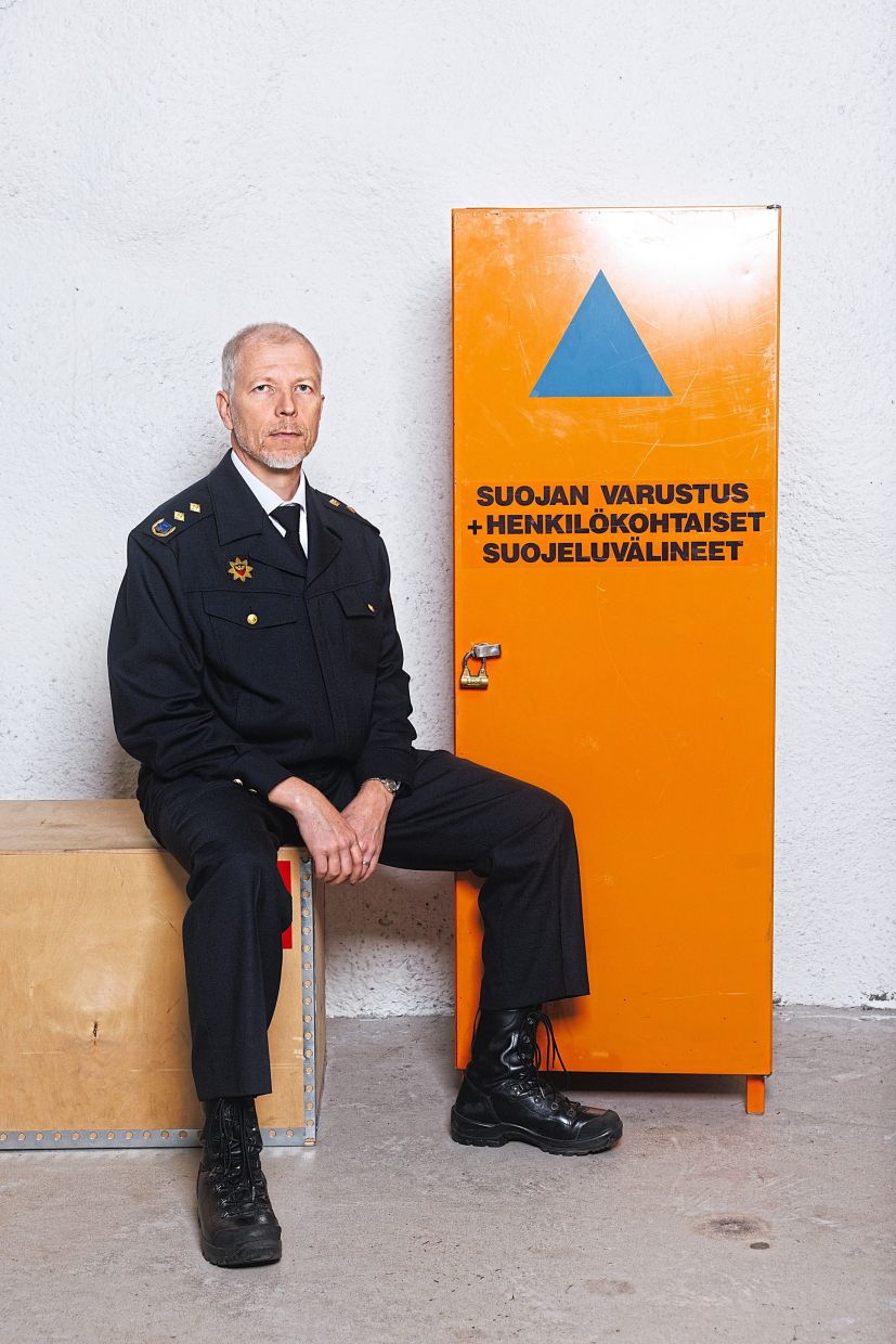 Raatikainen, a senior civil defense planner, at one of Helsinki’s underground shelters.