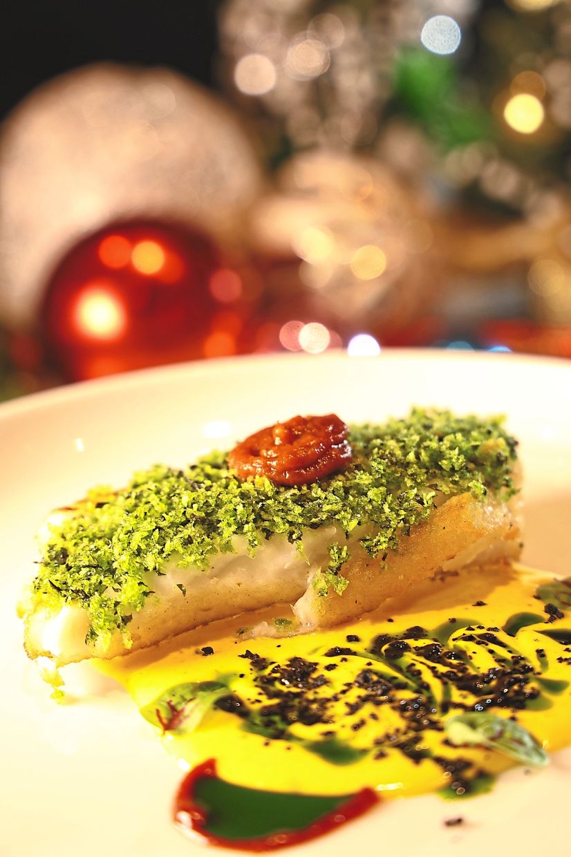 Saffron is prized in La Penna's hometown in Abruzzo, which is why he makes this dish of coral trout with saffron. — AZMAN GHANI/The Star