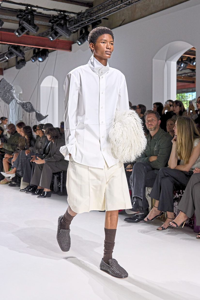 A white shirt is seen by designers as a classic staple. Photo: Bottega Veneta