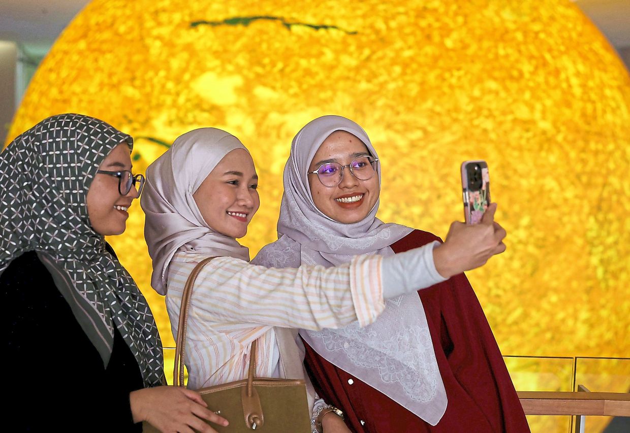 The 'Helios' installation is showing at the Borneo Cultures Museum until July 17, 2026. Photo: Bernama 