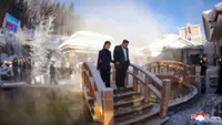 North Korea's Kim tours hot tubs, barbecue joints at lavish new mountain resort