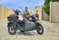 Sidecar globetrotter ‘Robby 3 Wheels’ makes stop in Brunei