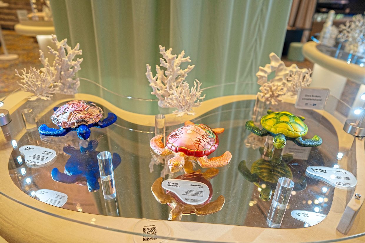 A few of the turtle sculptures by well-known names in Malaysia.