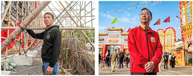 Hands on: Lai (left) and Tang are just some of the faces who worked behind the scenes to make the Jiao Festival of Kam Tin a reality. — AFP