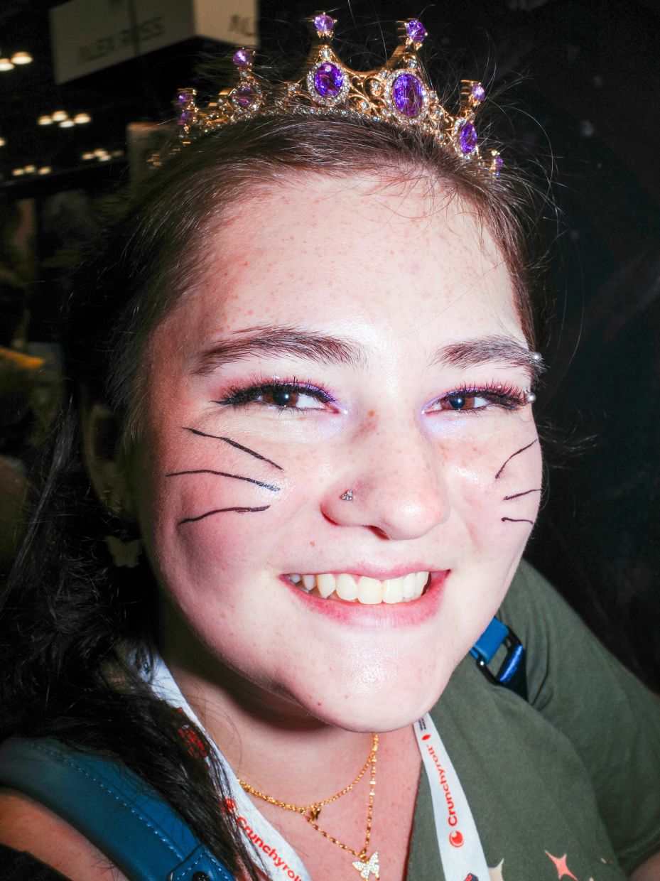 Mackenzie Weller, a fan who came dressed as Princess Donut.