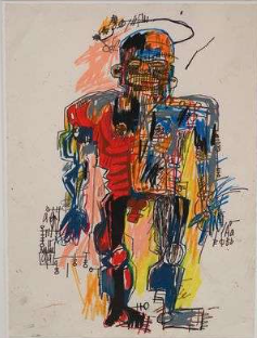 This crayon-and-felt-pen self portrait by Basquiat was surrendered to the DOJ by The Wolf of Wall Street producer Joey McFarland, who received it as a gift from Low.