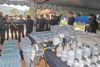Drug lab hidden in durian orchard