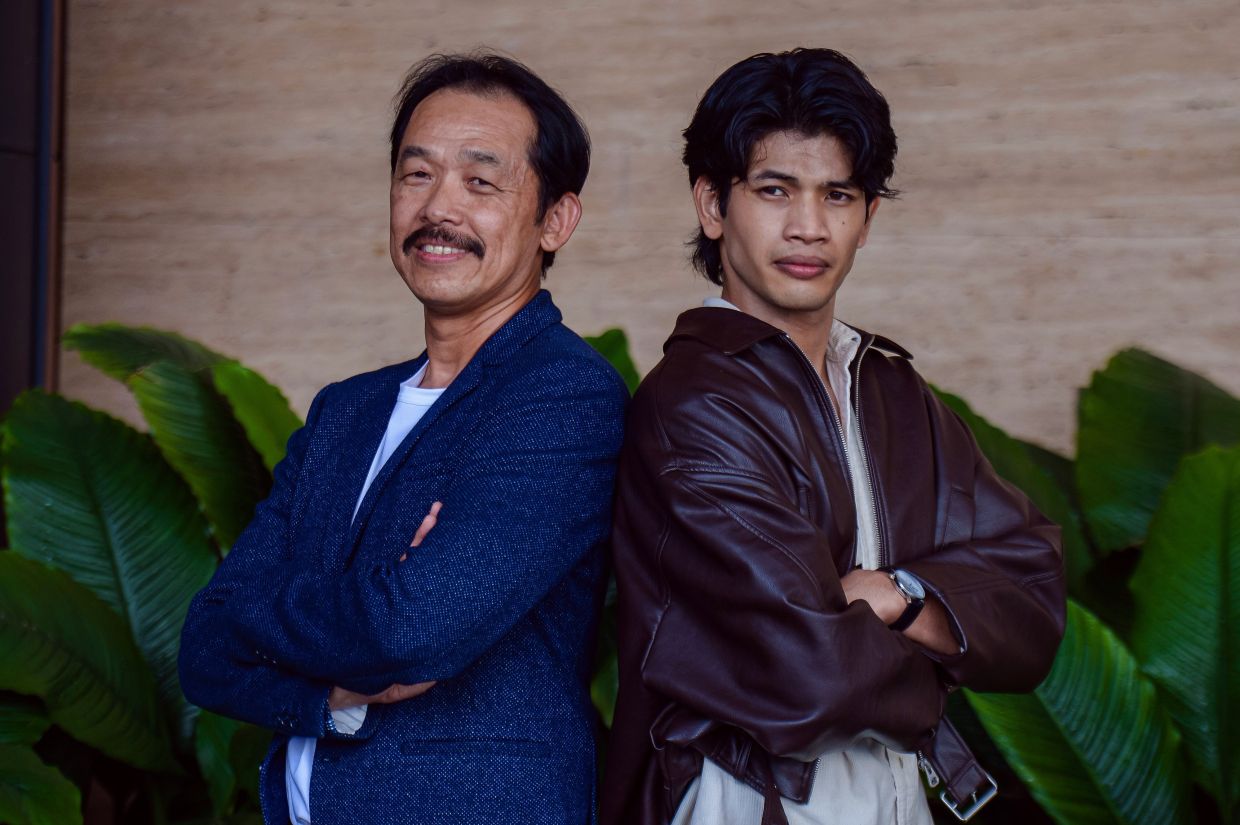 Datuk Rashid Sidek (left) with Kim Azzim.