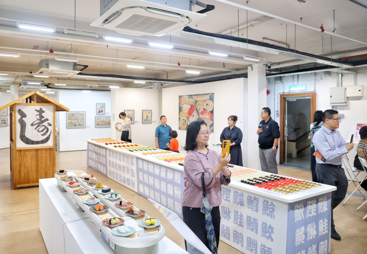 A view of the 'I Love Sushi' exhibition at The Project Room, Ur-Mu, The Toffee building in Kuala Lumpur. Photo: The Star/Muhamad Shahril Rosli 