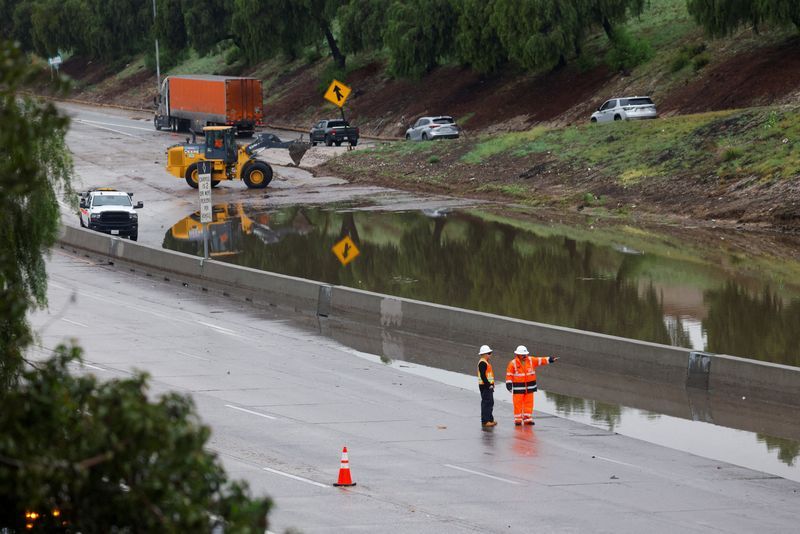 More rain expected in drenched California before drier weekend