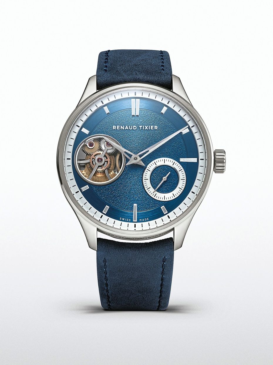 Renaud Tixier’s Monday watch in Petrol Blue.