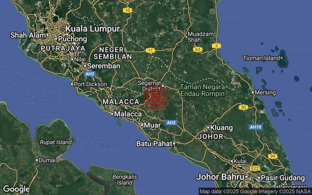 Tremors rock parts of Muar district, public advised to remain calm