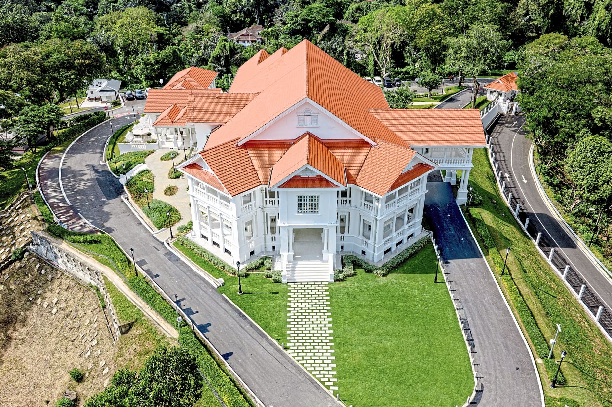 Drone view of Seri Negara in Kuala Lumpur, perched on two adjacent hills within the Perdana Botanical Gardens. Photo: Khazanah Nasional