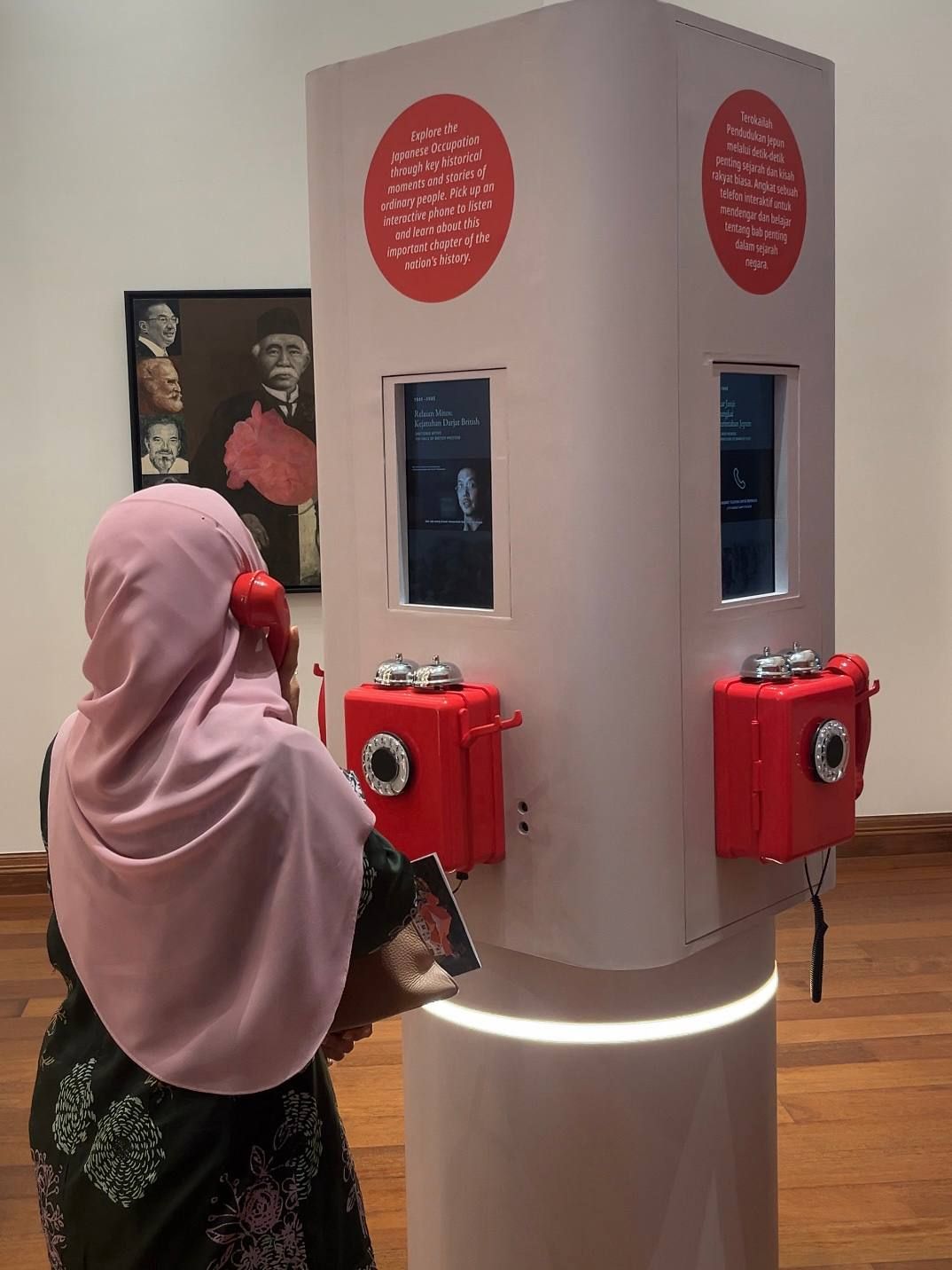 Visitors can pick up a telephone to hear a chapter of Malaysian history. Photo: The Star/M. Irsyad