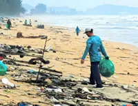 166kg of waste collected at Marang beach