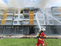 Two Ipoh fires raze six flats, four terrace houses