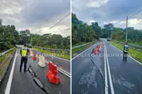 Kertau-Kuala Wau road in Chenor temporarily closed to heave vehicles due to sinkhole, say cops