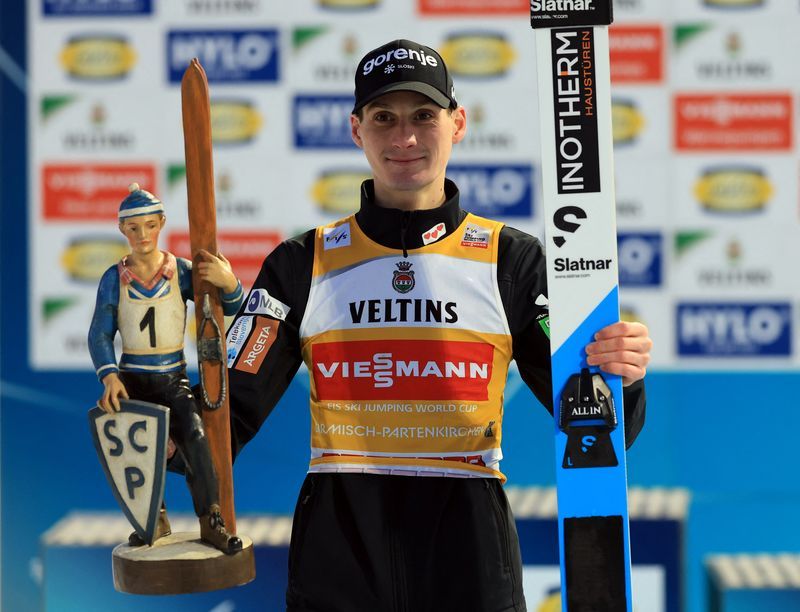 Ski Jumping-Slovenia's Prevc soars to second successive Four Hills victory