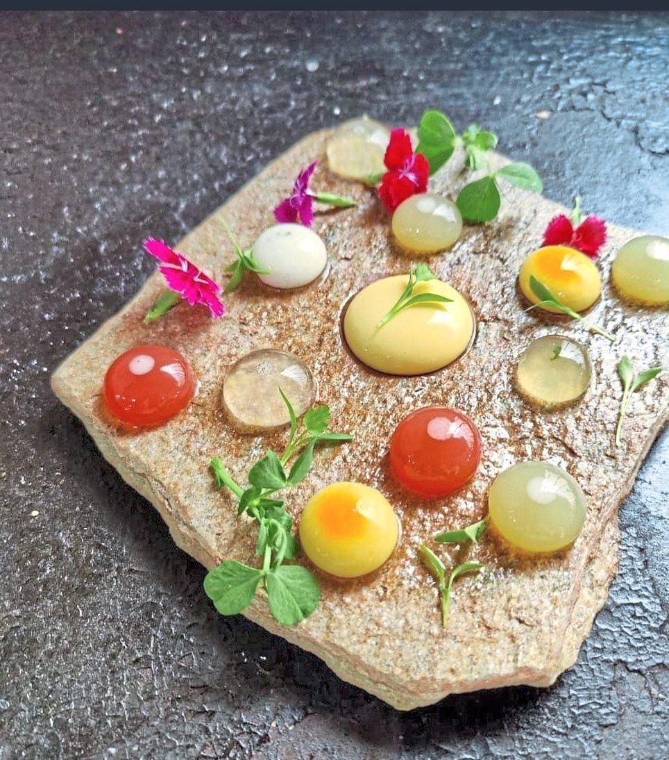 Molecular gastronomy refers to the application of scientific know-how and modern lab equipment to create innovative flavours and textures, including spheres and gels. — APCA India/Instagram 