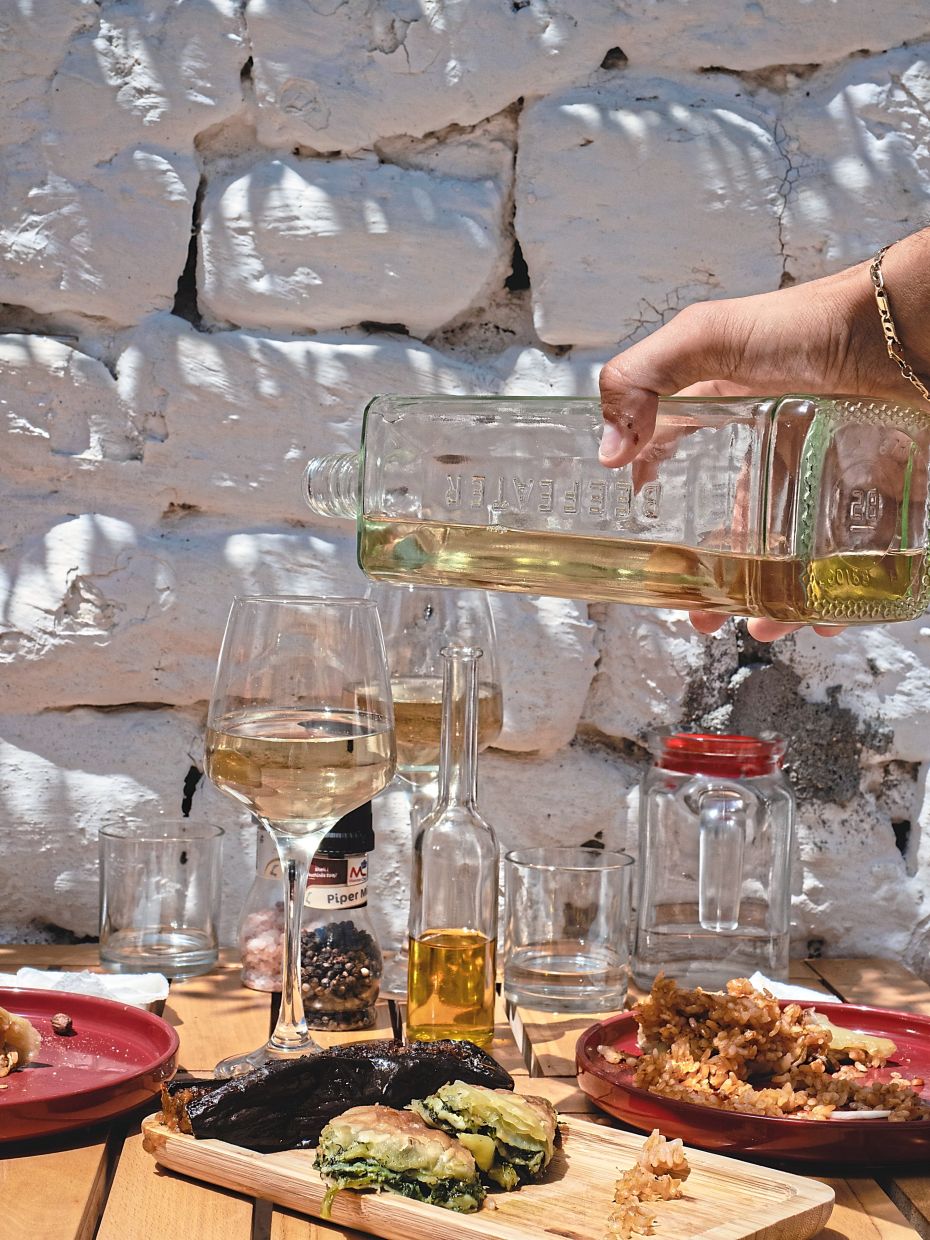 A meal at Amalia Homemade Food in Berat.